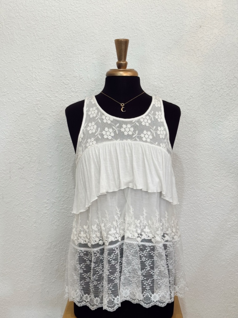 Elegant White Lace Top